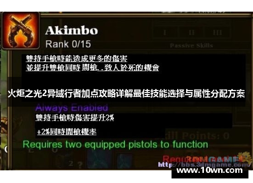 火炬之光2异域行者加点攻略详解最佳技能选择与属性分配方案